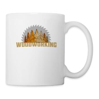 Holzbearbeitung Woodworking - Tasse - Weiß - Rechts