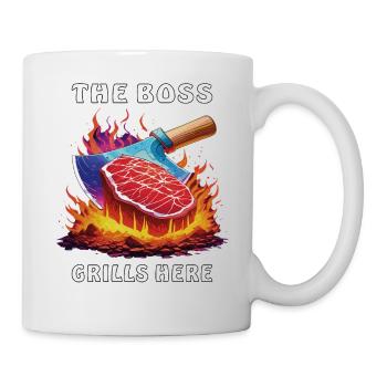 STEAK THE GRILLS HERE - Mug - white - Right