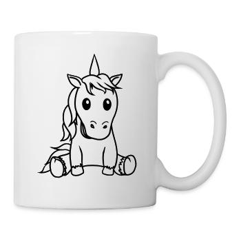 Licorne Licornes Enfants Enfant Bande dessinée - Mug blanc - blanc - Droite
