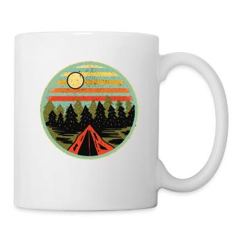Rétro Vintage Nature Lover des années 80 des années 90 Sapin - Mug blanc - blanc - Droite