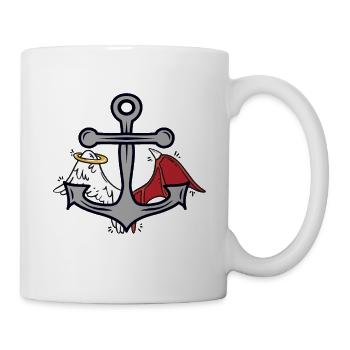 Anker Seefahrt Seemann okkult spirituell - Tasse - Weiß - Rechts