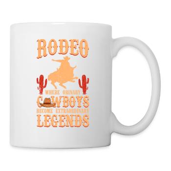 Rodeo Outfit Bullen Reiten - Tasse - Weiß - Rechts
