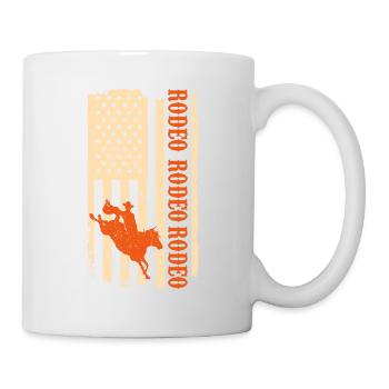 Rodeo Outfit Bullen Reiten - Tasse - Weiß - Rechts