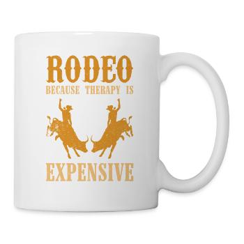 Rodeo Outfit Bullen Reiten - Tasse - Weiß - Rechts