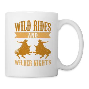Rodeo Outfit Bullen Reiten - Tasse - Weiß - Rechts
