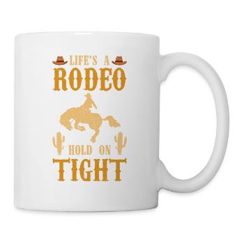 Rodeo Outfit Bullen Reiten - Tasse - Weiß - Rechts