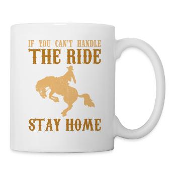 Rodeo Outfit Bullen Reiten - Tasse - Weiß - Rechts