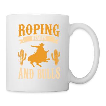 Rodeo Outfit Bullen Reiten - Tasse - Weiß - Rechts