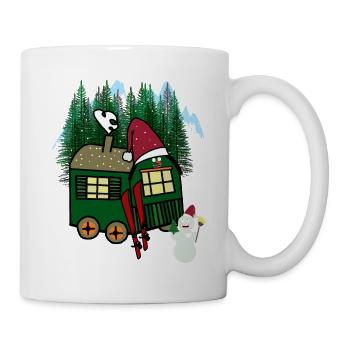 Winter Sports Ski Snowman Mountains Winter Cross-Country - Mug - white - Right