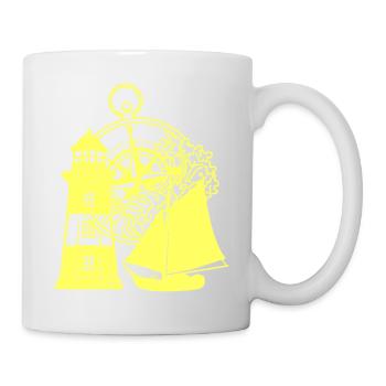 Phare maritime Boussole Voilier Navire - Mug blanc - blanc - Droite