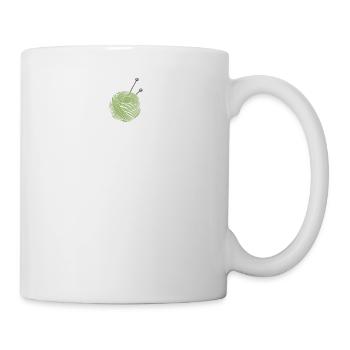 Yarn Head Art - Dessin au trait minimaliste - Mug blanc - blanc - Droite