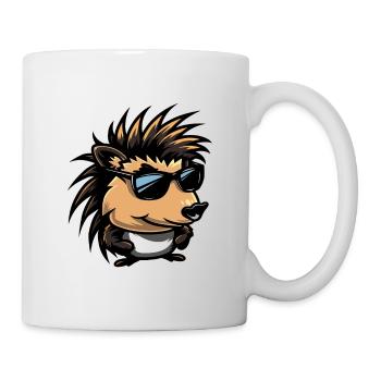 hérisson bande dessinée cool - Mug blanc - blanc - Droite