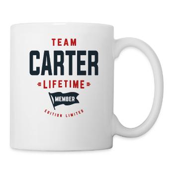 Team Carter Lebenslanges Mitglied Lustiger Name Carter - Tasse - Weiß - Rechts