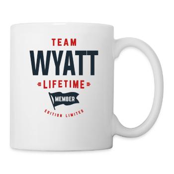 Team Wyatt Lebenslanges Mitglied Lustiger Name Wyatt - Tasse - Weiß - Rechts