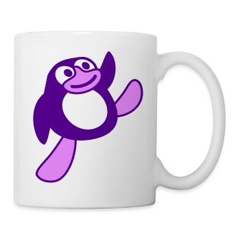 Pingouin, Breakdance, Happy Dancing, Fête, DJ, Musique - Mug blanc - blanc - Droite
