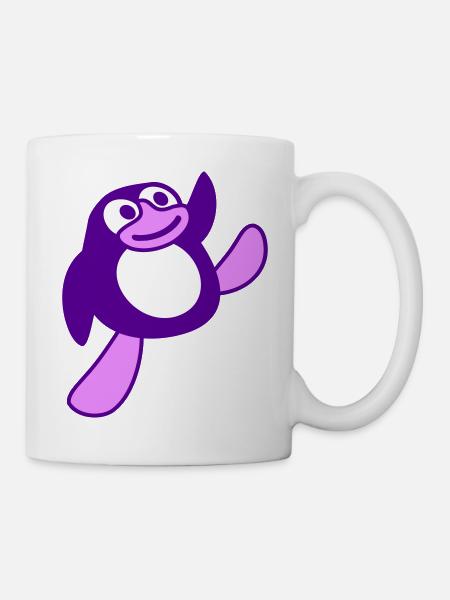 Pingouin, Breakdance, Happy Dancing, Fête, DJ, Musique - Mug blanc - blanc
