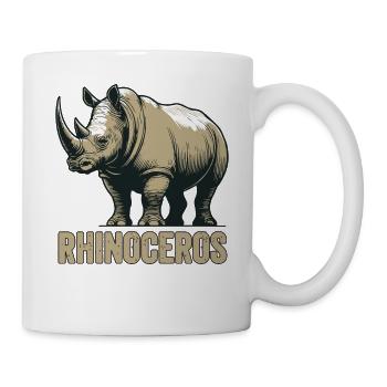 Nashorn Nashorn Safari Afrikanisches Tier - Tasse - Weiß - Rechts