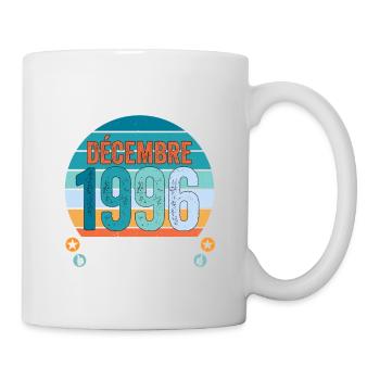 28e anniversaire Décembre 1996 idée Cadeau 28 ans - Mug blanc - blanc - Droite