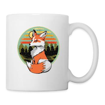 Retro Vintage Fox Foxes Natural 80s 90s - Mug - white - Right