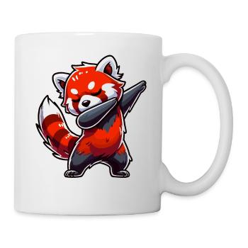 Roter Panda, Red Panda, Pandabär, Dabbing - Tasse - Weiß - Rechts