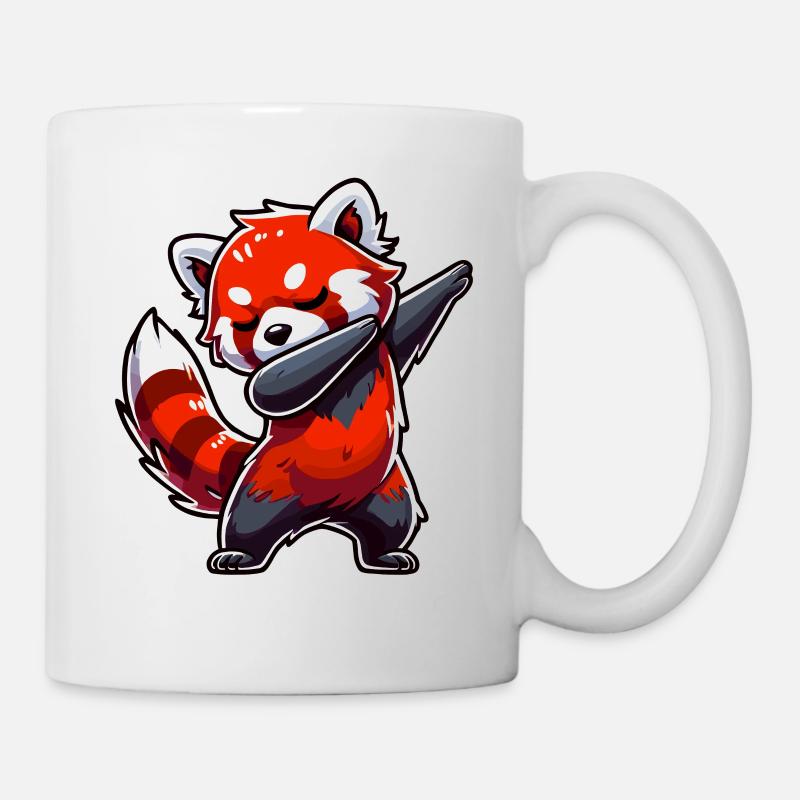 Roter Panda, Red Panda, Pandabär, Dabbing - Tasse - Weiß