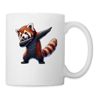 Roter Panda, Red Panda, Pandabär, Dabbing - Tasse - Weiß - Rechts