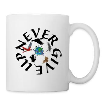 Ne jamais abandonner - Mug blanc - blanc - Droite