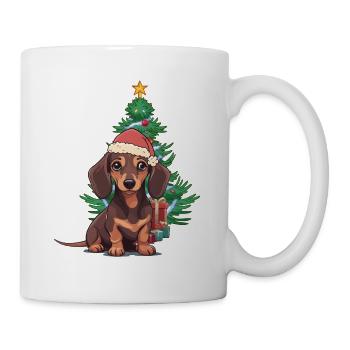 Teckel Noël Noël Noël Chien Chiens - Mug blanc - blanc - Droite