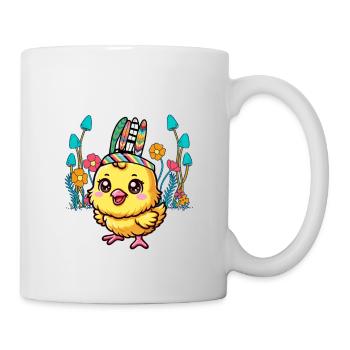 Hippie Chicken Chick Hippies Kids Child Easter - Mug - white - Right