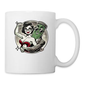 Femme amoureuse du grand homme concombre - Mug blanc - blanc - Droite