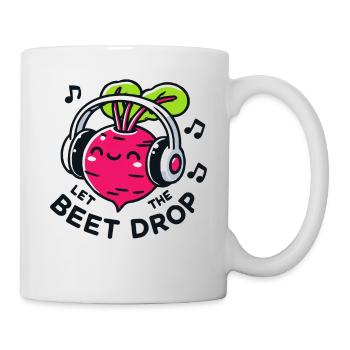 Let The Beet Drop Music Pun - Mug - white - Right