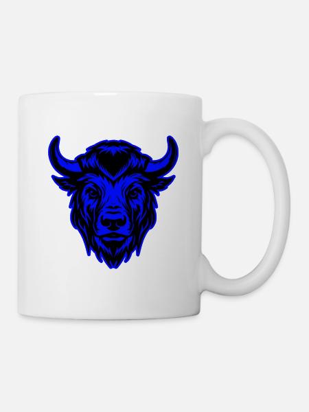 Bulle Tier Porträt Tier Taurus - Tasse - Weiß