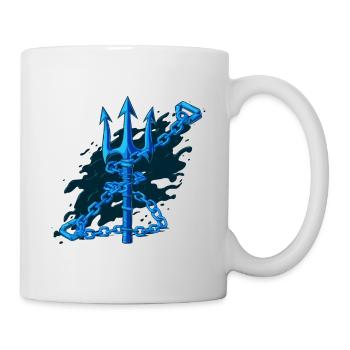 KETTEN UM DEN DREIZACK GEWICKELT - Tasse - Weiß - Rechts