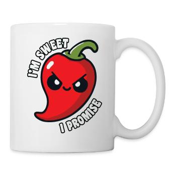 Je suis doux, je promets un piment fort drôle - Mug blanc - blanc - Droite