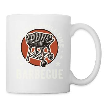 Echte Männer riechen nach Barbecue BBQ Fleisch Smoker - Tasse - Weiß - Rechts