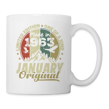 Anniversaire Janvier 1963 - Original Janvier 1963 - Mug blanc - blanc - Droite