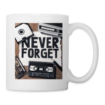 Never Forget Computer Gamer Old School Very Funny - Mug - white - Right
