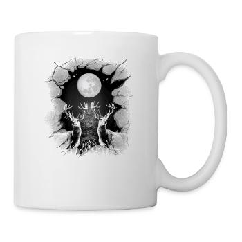 mystisch Hirsch Rehbock Rentier Wild Hirsche Natur - Tasse - Weiß - Rechts