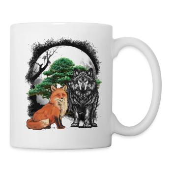 Forest Dwellers Wolf Wolves Fairy Tales Fox Foxes Child - Mug - white - Right