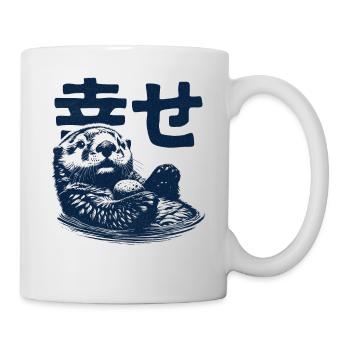Seeotter mit Lieblingsstein - Tasse - Weiß - Rechts