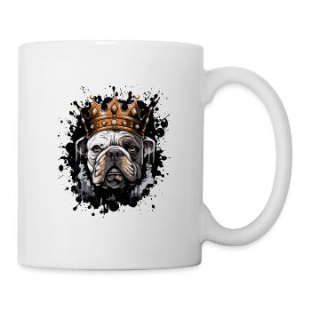hund bulldogge tier krone - Tasse - Weiß - Rechts