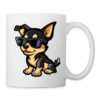 Chihuahua Hunde Comic Cool - Tasse - Weiß - Rechts
