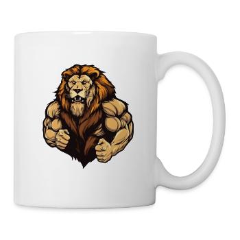 Löwe Gym Muskeln Martial Arts MMA - Tasse - Weiß - Rechts