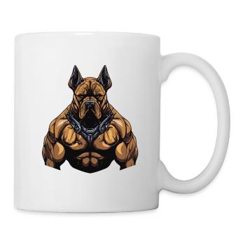 Dog Muscles Workout Gym - Mug - white - Right