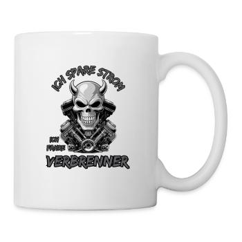 I save electricity I drive combustion engines - Mug - white - Right