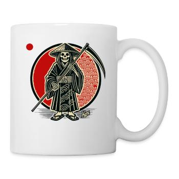 Grim Reaper as a rice farmer - Mug - white - Right