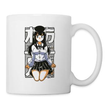 Japanese Schoolgirl Cartoon - Mug - white - Right