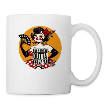 Flamenco Dancer Bombshell Woman: Directly from Spain - Mug - white - Right