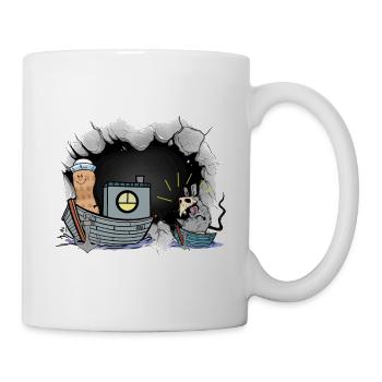 Bateau d’aventure Médiéval Peste Rat Peste Voyage - Mug blanc - blanc - Droite