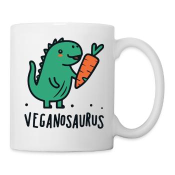 Veganosaurus Vegan Dinosaur Pun - Mug - white - Right